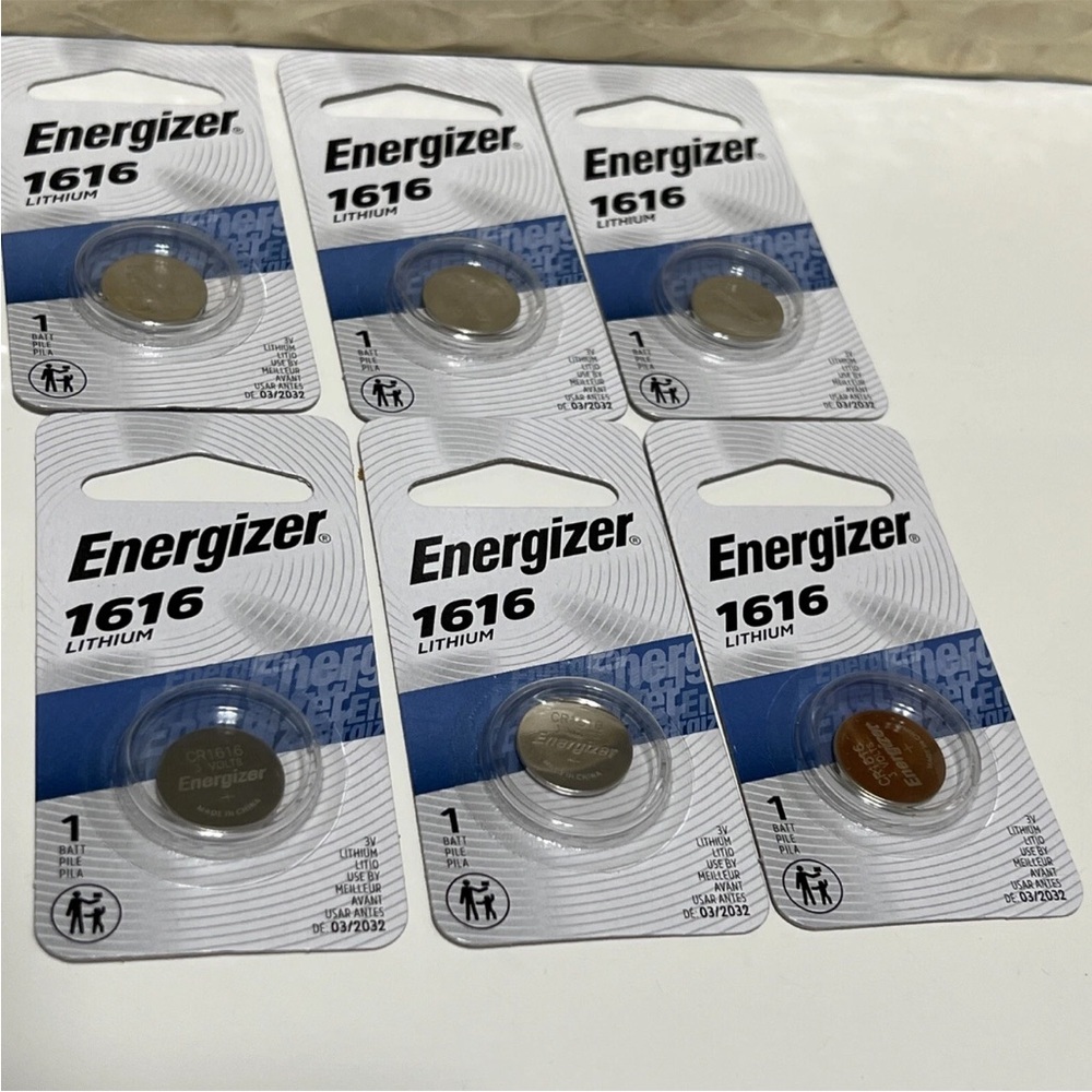 Lot of 6 1616 Lithium Battery - Silver